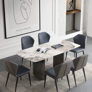 Metal traditional luxury sinitered dining table