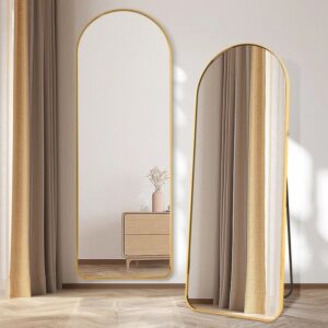 Household Full-Length Dressing Floor Mirror Arched Semicircular Wall-Mounted Design