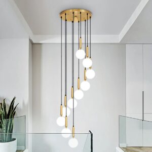 Modern ring stairs led light pendant