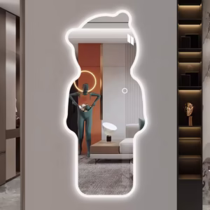 Creative Bear Shaped Smart LED Mirror Full-Length Glass