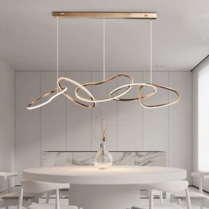 Italian simple minimalist oval chandelier pendant light