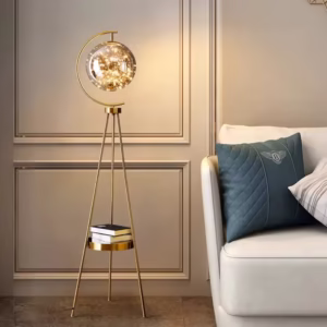 Modern Nordic Art Deco Gold metal Floor Lamp
