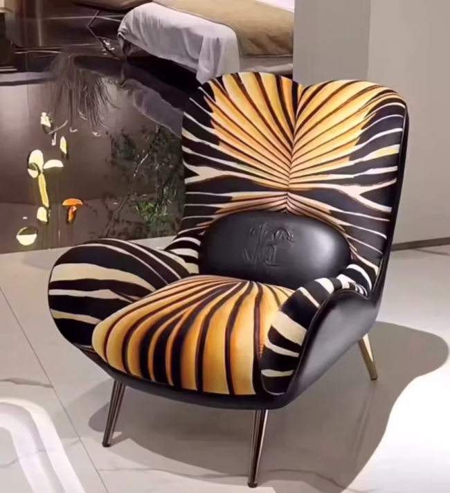 postmodern leisure fabric accent chair