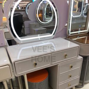 Dressing Table with Mirror Cosmetic Table with LED Light Dressing Table for Makeup
