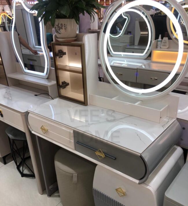 Dressing Table Make Up Vanity Table Mirror Station With Drawer