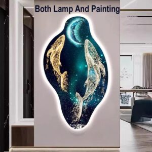 Light luxury modern simple whale abstract diamond painting home vertical version