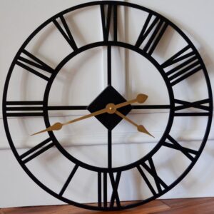 Minimalist style roman numerals clock