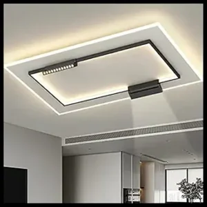 Modern Restaurant Minimalist Ceiling Light Black Square