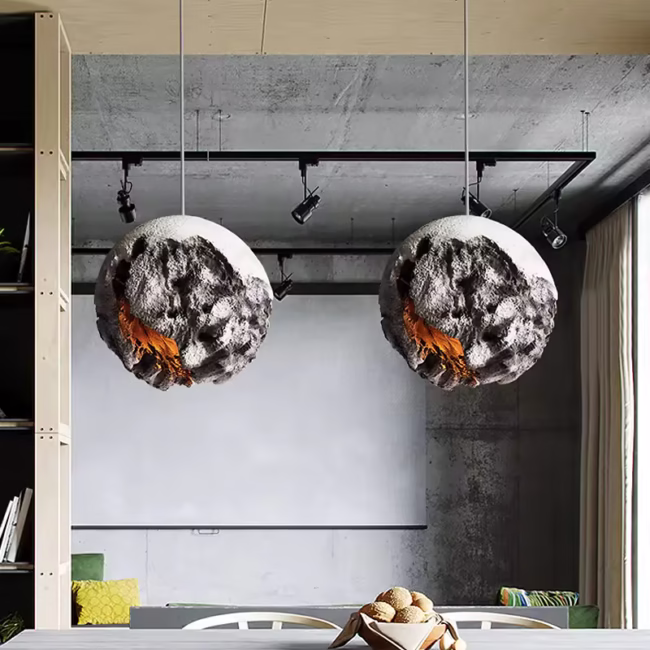 irregular planet Wabi Sabi hanging Lamp - Image 2