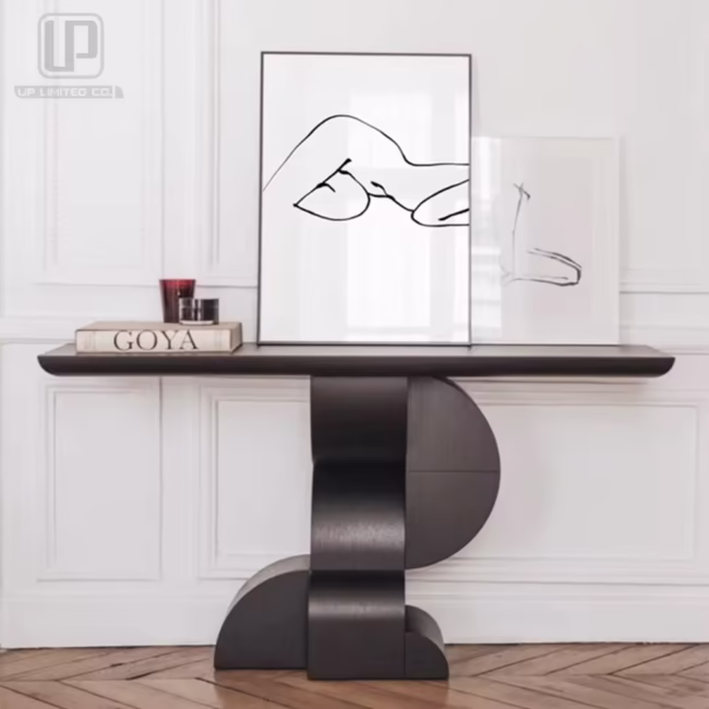 Italy wooden table black console
