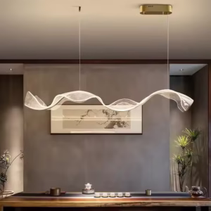 Streamers Shape Modern Luxury Lamp