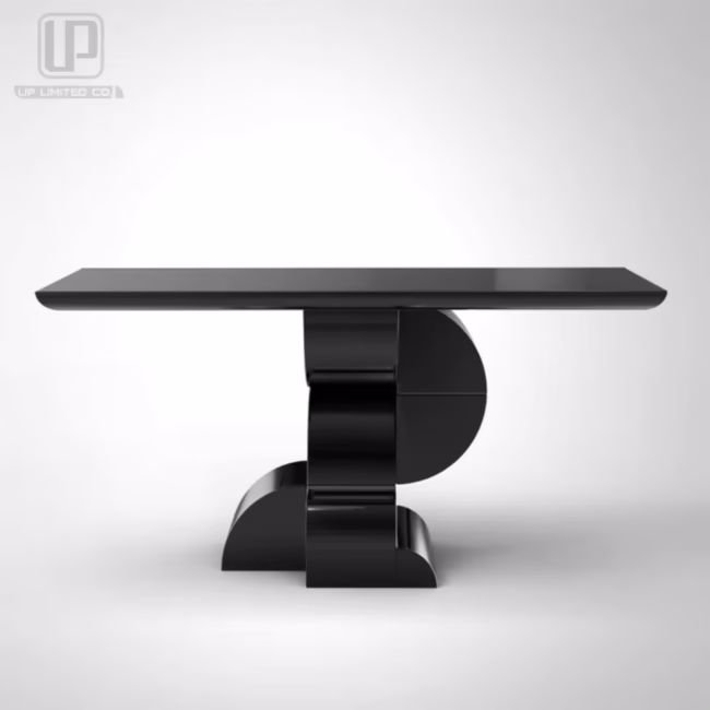 Italy wooden table black console - Image 2