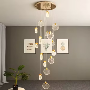 Gold Bubble LED Pendant Light