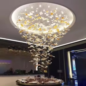 Maple Leaf Art murano Glass Chandelier