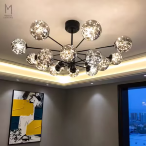 Branch glass led wedding chandelier