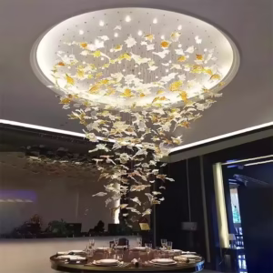 Amber Maple Leaf Chandelier