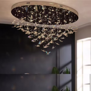 JYLIGHTING Modern Crystal round Pendant Light LED Chandelier