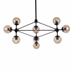 Retro industrial style glass ball minimalist magic bean chandelier