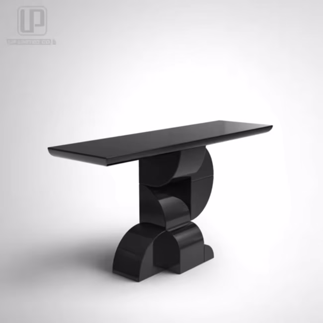Italy wooden table black console - Image 3