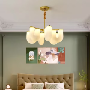 Modern Gold U-shaped Chandelier