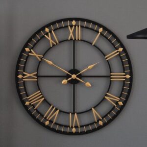European round Roman wall clock