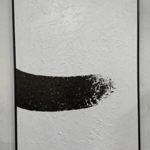 Minimalist black and white gray hand-painted