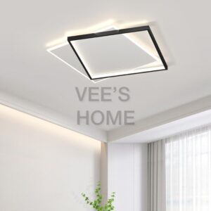 Modern Simple Zhongshan Ceiling Light Black LED Ceiling Lamps
