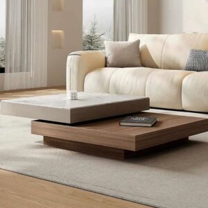 Wooden rectangular coffee table