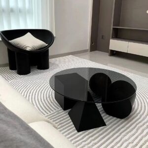 Cubic circular coffee table