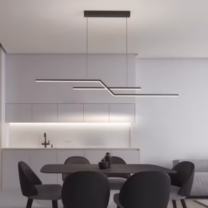 Long strip line led chandelier