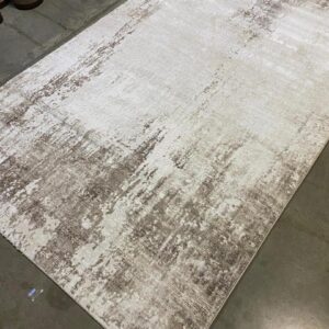 Distressed Abstract Rug in Neutral Tones