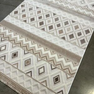Textured Tribal Rug in Neutral Tones