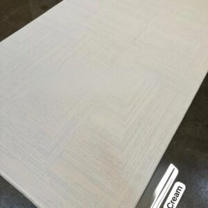 Cream Chevron Rug with Textured Design