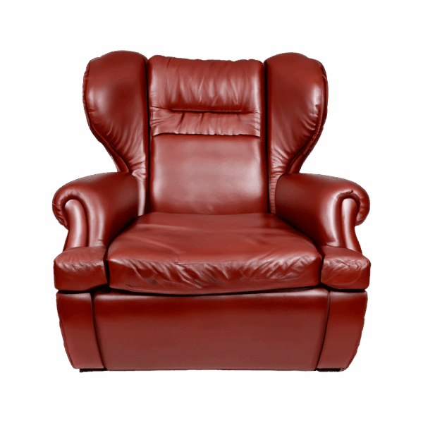 Cammi Blue Leather Armchair - Image 2