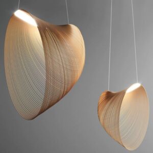 Wood Art Shade Led Pendant Light