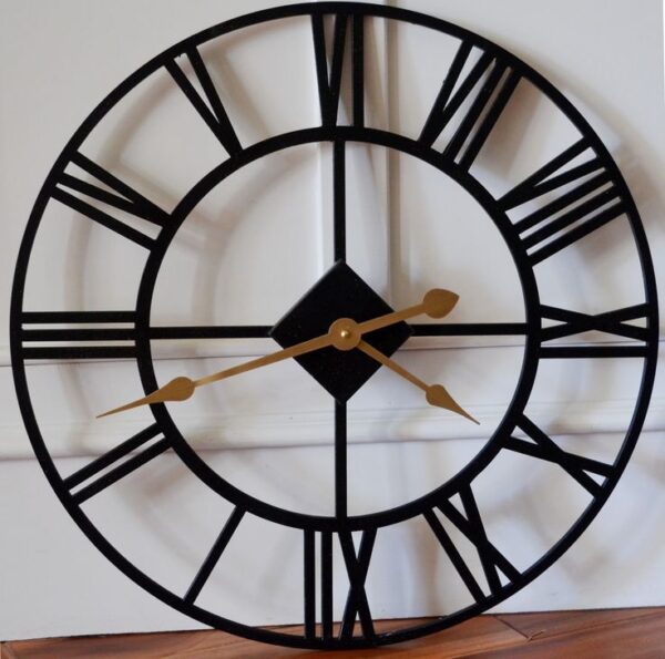 Minimalist style roman numerals clock