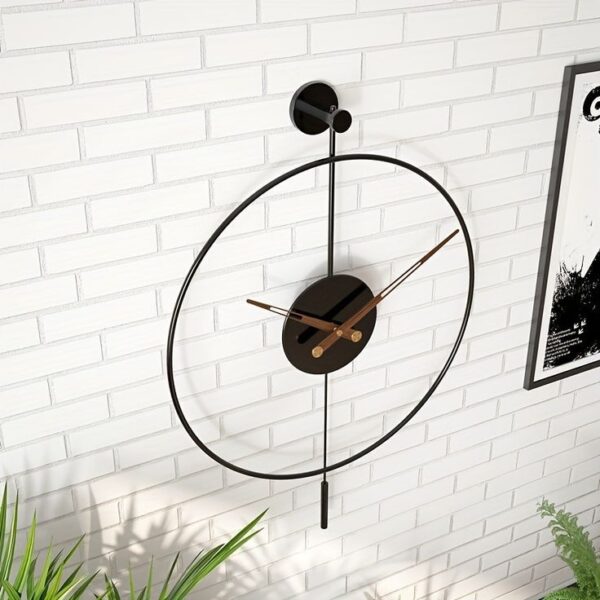 Large metal wall clock