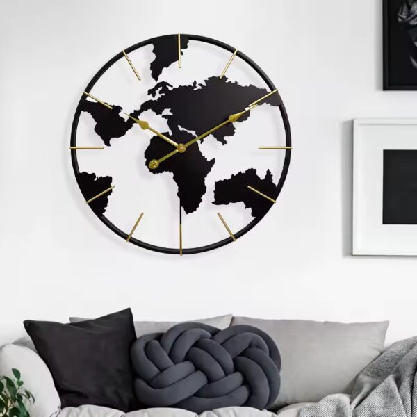 Simple World Map Creative Clock - Image 2