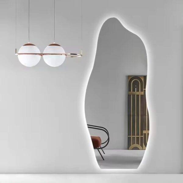 Special-shaped irregular wall-mounted vanity mirror with led light