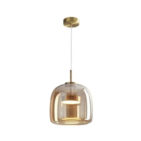 Amber changeable 3 colors glass pendant lamp - Image 3