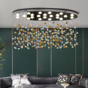 Custom Modern Large Glass LED Chandelier