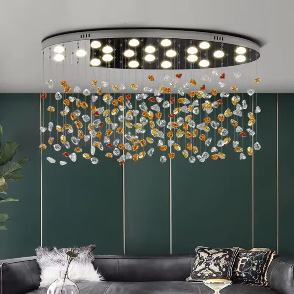 Custom Modern Large Glass LED Chandelier