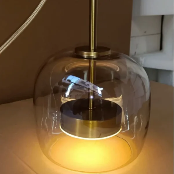 Amber changeable 3 colors glass pendant lamp - Image 4