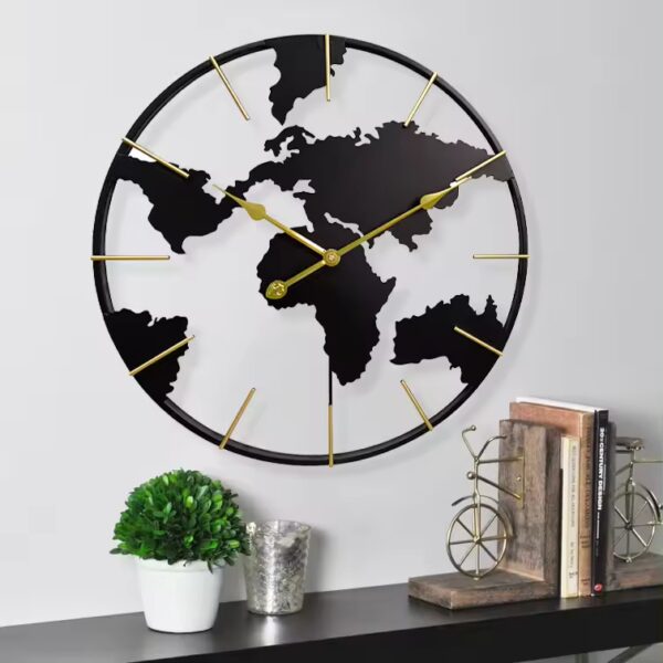 Simple World Map Creative Clock
