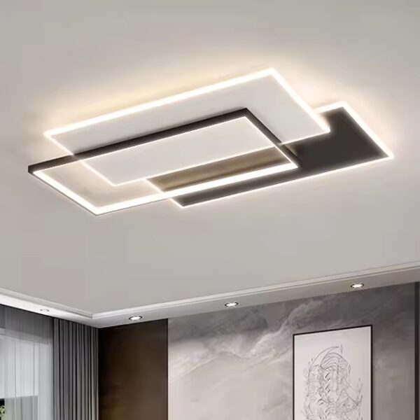 Modern Indoor Decor Three layer rectangular shape Ceiling Light